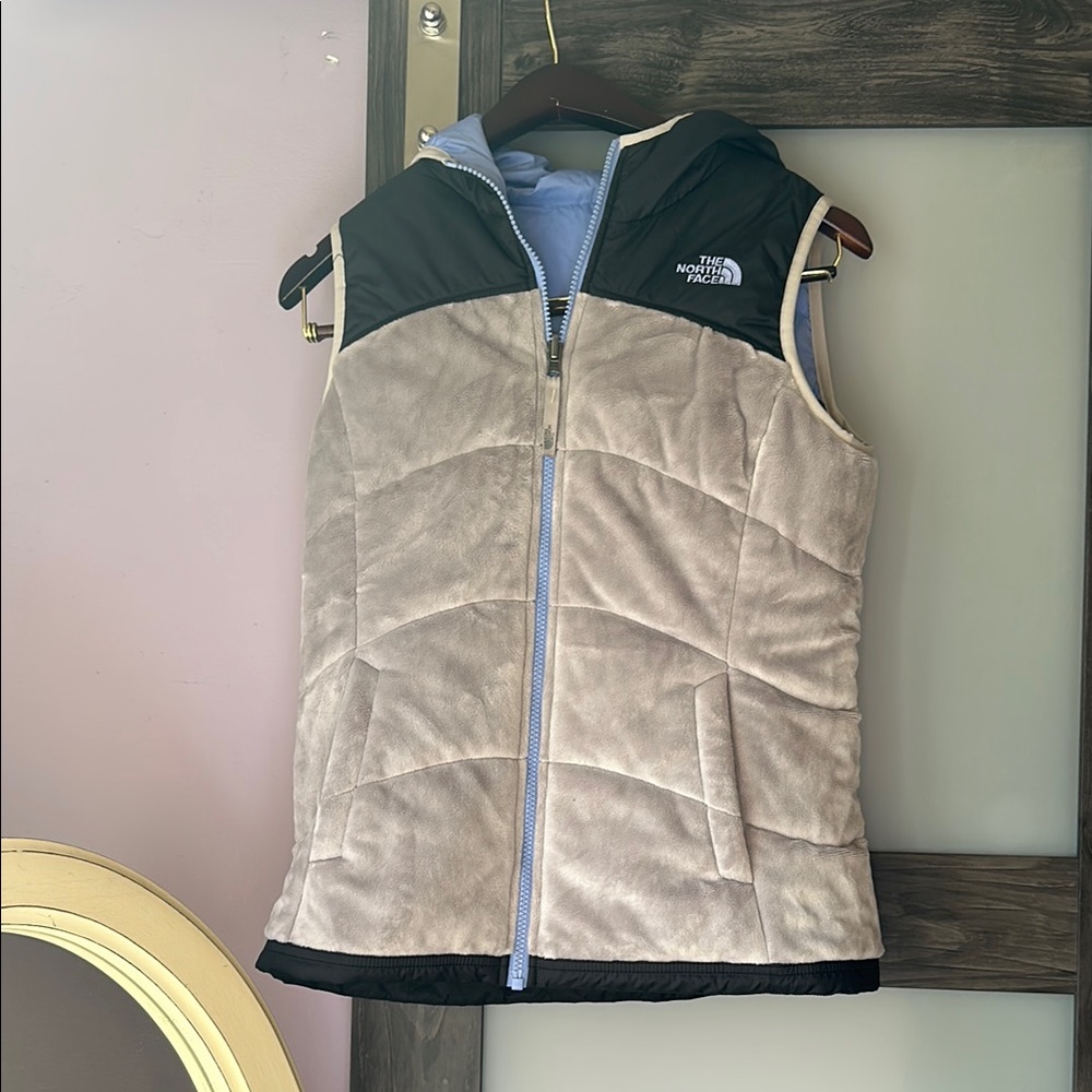 The North Face Women's Black and Beige Vest